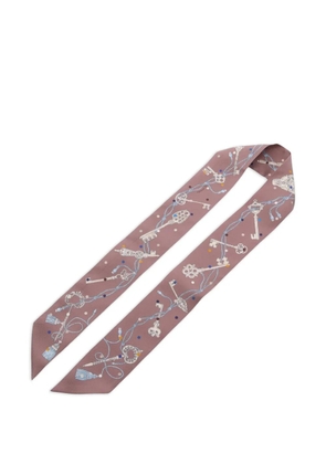 Hermès Pre-Owned 2010s Les Cles a Pois scarf - Pink