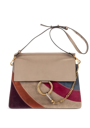 Chloé Pre-Owned medium Faye patchwork shoulder bag - Neutrals