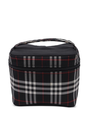 Burberry Pre-Owned Check-print vanity makeup bag - Black