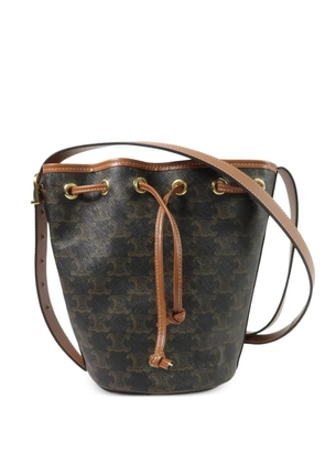 Celine Pre-Owned Triomphe drawstring bucket bag - Brown