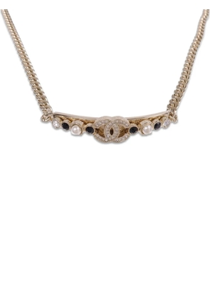 CHANEL Pre-Owned CC crystal necklace - Gold