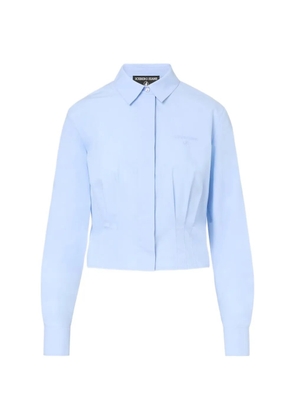 Iceberg pleated cropped shirt - Blue