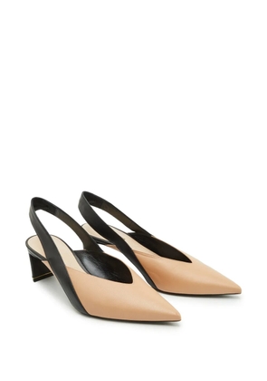Nicholas Kirkwood pointed toe slingback pumps - Neutrals