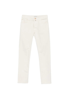 Jacob Cohën Bard logo-patch cotton trousers - Neutrals