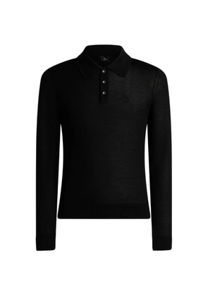 ETRO polo-style wool and silk sweater - Black