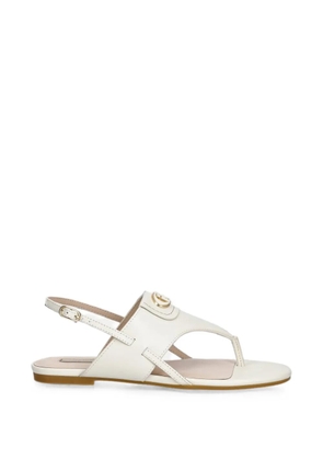 LIU JO logo-plaque slingback sandals - White