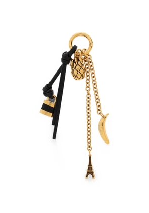 Chloé charm-detail leather keychain - Gold