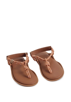 Flòwze Flò knot-detail touch-strap sandals - Brown