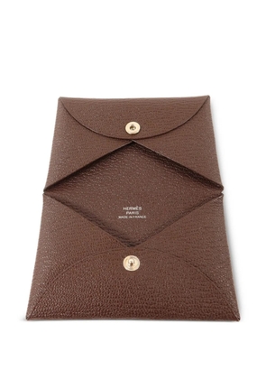 Hermès Pre-Owned Calvi leather cardholder - Brown