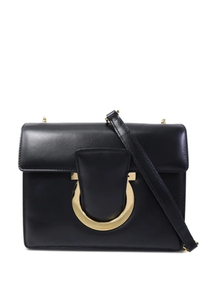 Ferragamo Pre-Owned Gancini chain shoulder bag - Black