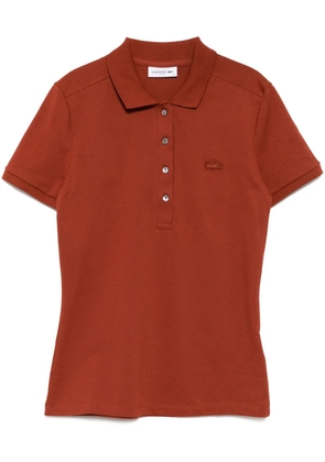 Lacoste logo-patch polo top - Brown