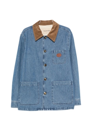 Valentino Garavani logo-patch denim jacket - Blue