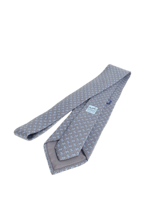Hermès Pre-Owned silk tie - Grey