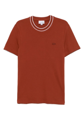 Lacoste Stretch Piqué Stripe Collar t-shirt - Brown
