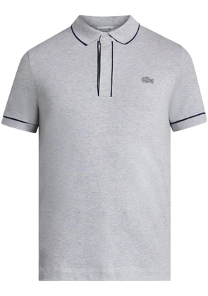 Lacoste logo-patch polo shirt - Grey