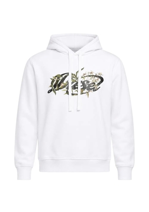 Diesel logo-print floral hoodie - White