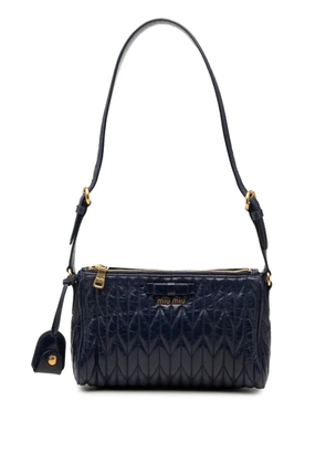 Miu Miu Pre-Owned 2010-2026 Matelasse Nappa Bow shoulder bag - Blue