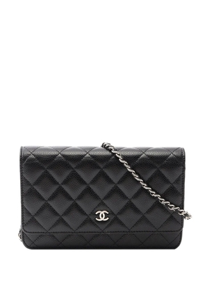 CHANEL Pre-Owned 2021-2026 CC Quilted Caviar Wallet on Chain crossbody bag - Black