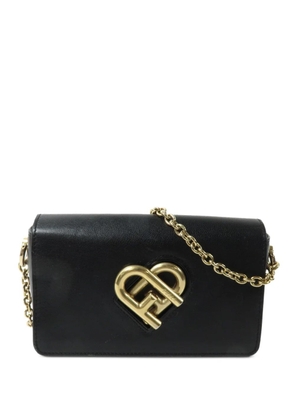 Furla heart turn-lock chain shoulder bag - Black