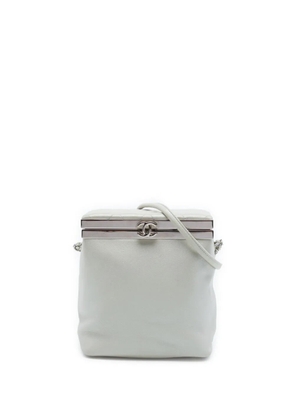 CHANEL Pre-Owned 2016-2017 CC Metallic Calfskin vanity bag - White
