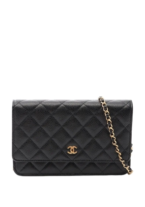 CHANEL Pre-Owned 2021-2026 CC Quilted Caviar Wallet on Chain crossbody bag - Black