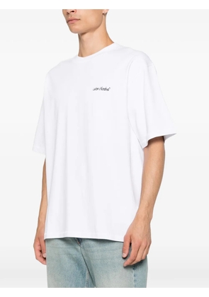 Won Hundred logo-embroidered T-shirt - White