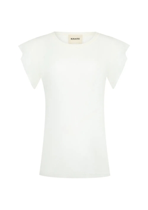 KHAITE Angel ruffled T-shirt - White