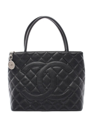 CHANEL Pre-Owned 2000-2002 Caviar Medallion tote bag - Black