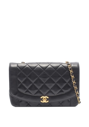 CHANEL Pre-Owned 1991-1994 Medium Lambskin Diana Flap crossbody bag - Black