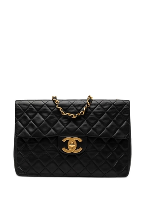 CHANEL Pre-Owned 1991-1994 Maxi XL Classic Lambskin Single Flap shoulder bag - Black