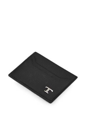 Tod's T Timeless pebbled-leather card holder - Black