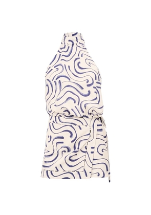 Alexis Sirenza abstract-print mini dress - Neutrals
