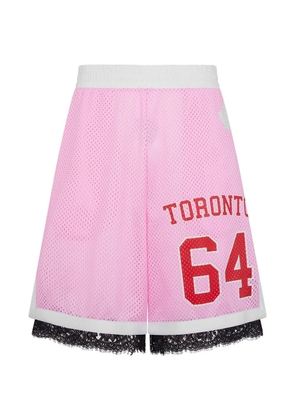 DSQUARED2 perforated lace-trim shorts - Pink
