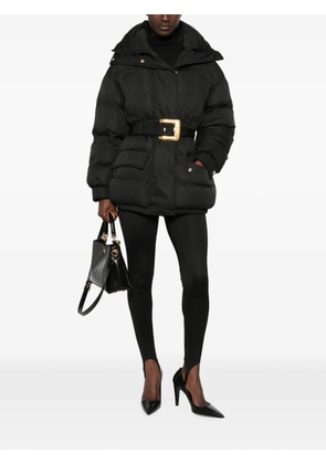 Balmain belted puffer jacket - Black