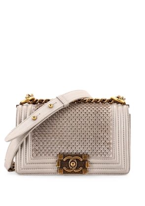 CHANEL Pre-Owned Boy Flap Bag Scaled Lambskin Small crossbody bag - Grey