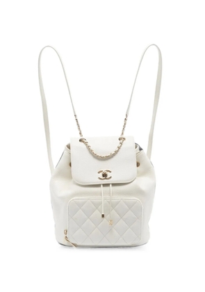 CHANEL Pre-Owned Business Affinity Caviar-leather backpack - White