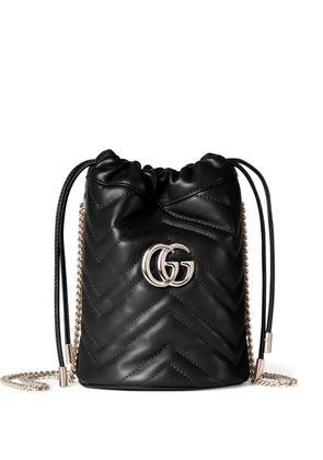 Gucci small GG Marmont bucket bag - Black