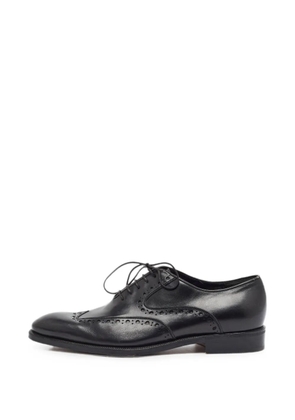 Ferragamo Pre-Owned brogue-detail Derby shoes - Black