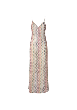 Missoni long cover-up with thin straps - Neutrals