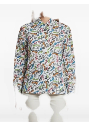 Miu Miu Pre-Owned arrow-print shirt - White