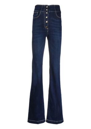 Elisabetta Franchi high-rise flared jeans - Blue