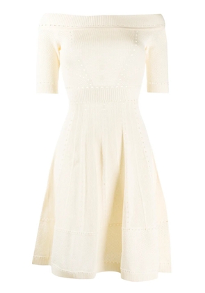 DSQUARED2 open-knit flared dress - Neutrals