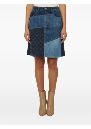 Louis Vuitton Pre-Owned patchwork monogram mini skirt - Blue