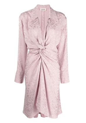 Zadig&Voltaire Rozo silk leopard print dress - Pink