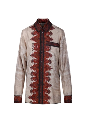 Pierre-Louis Mascia paisley-print button-down shirt - Neutrals