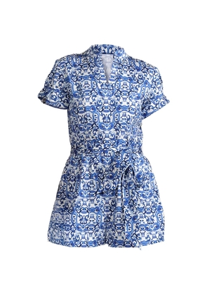 alice + olivia Lucy patterned playsuit - Blue