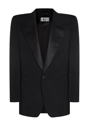 Saint Laurent tuxedo peaked-lapel jacket - Black
