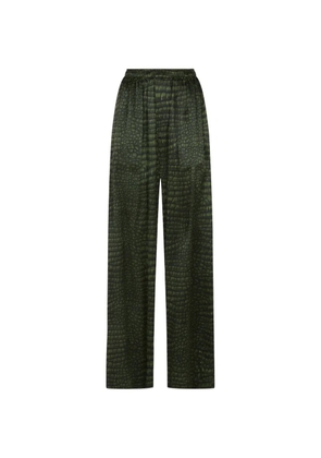 Balenciaga crocodile-effect trousers - Green