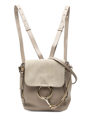 Chloé Pre-Owned 2018 Small Calfskin and Suede Faye backpack - Brown