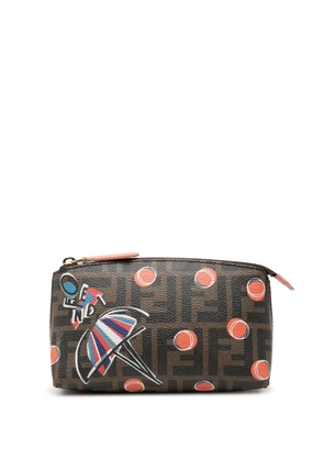 Fendi Pre-Owned 2010-2026 Zucca Coated Canvas Ballerina pouch - Brown